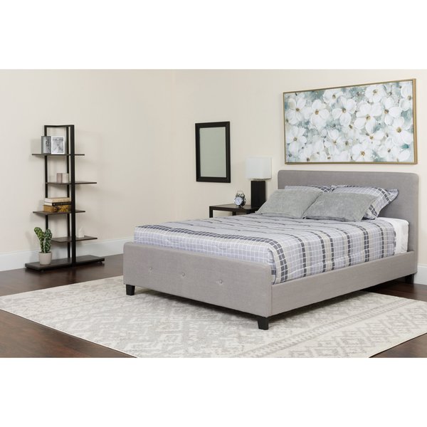 Flash Furniture Platform Bed Set, Tribeca, King, Gray HG-BM-28-GG